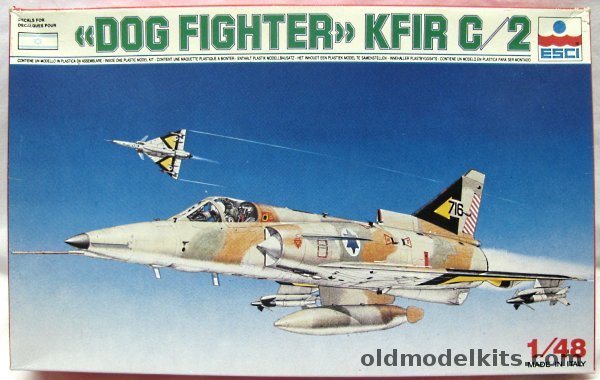 ESCI 1/48 Israel Aircraft Industries Kfir C2 'Young Lion' - (C-2), 4007 plastic model kit